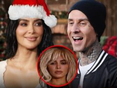 Kim Kardashian Drops ‘Santa Baby’ Cover Produced by Travis Barker