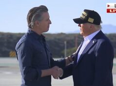 Trump Lands in L.A. for Tour of Wildfire Damage, Shakes Gov. Gavin Newsom’s Hand