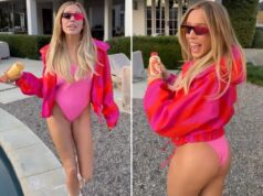 Alex Cooper Leaves Followers ‘Unwell’ Rockin’ Hot Pink One-Piece